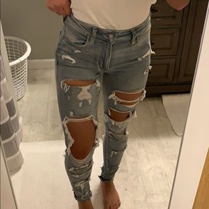Very ripped American Eagle jeans